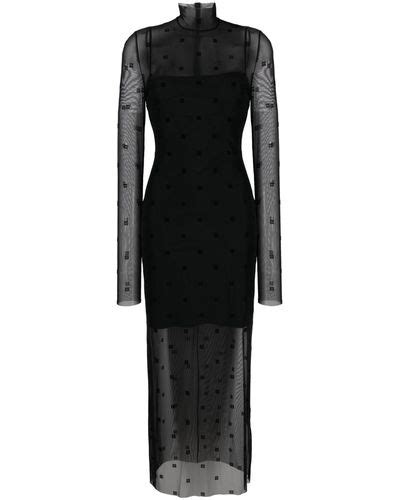 givenchy viskose polyamid elasthan|Draped dress in jersey and monogram 72 tulle .